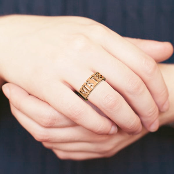 Mister Custom Block Ring