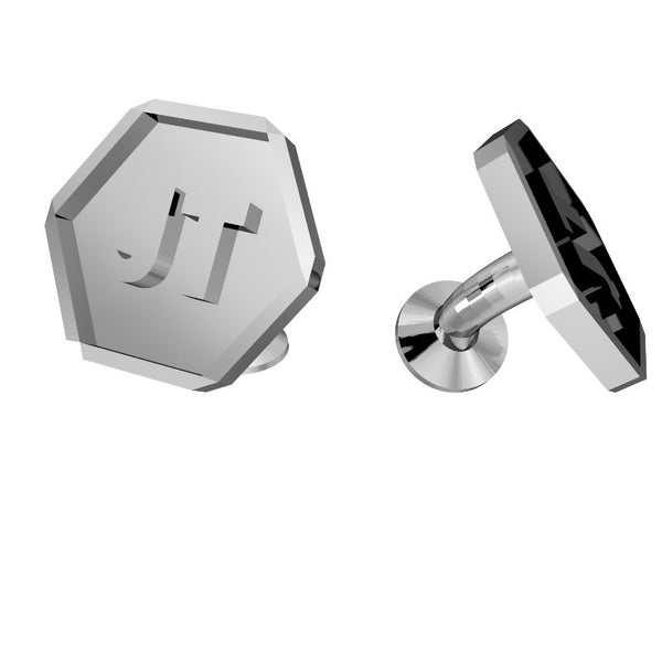 Customizable Initials Cufflinks in Precious